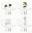 4 Pack Small Floating Shelves for Wall, 4'' Clear Acrylic Wall Shelf Display Ledges for Bedroom, Bathroom, Living Room & Office, Mini Storage Shelves Screw Installation