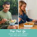Prep - 20-Piece 1-Compartment Reusable Meal Prep Containers with Lids, PFAS & BPA Free Materials, Durable, Microwave, Freezer, & Dishwasher Safe to Go Food Storage (Mint)
