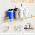 2 Pack Clear Shower Shelves for Tile Walls,Adhesive Acrylic Bathroom Shelves Organizer and Storage,No Drill Acrylic Shower Wall Caddy & Shelf,Floating Shelves for Makeup,Perfume,Shampoo Holder