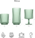 Mesa Premium Plastic Drinkware Tumbler/Double Old Fashioned, 15 Ounce, Clear, (Set of 6)