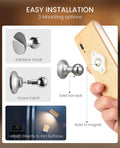 Wood LED Wall Sconce, Magnetic 360Â° Rotatable Wall Mounted Night Light & Reading Light, Small Rechargeable Battery Powered Bedside Wall Lamp for Bedroom, Living Room, Beech Wood