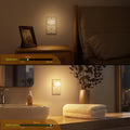 Night Light Plug in with Motion Sensor (120 Lumens), Dimmable Smart LED Night Lights, 1-120Lm Brightness, for Bathroom, Hallway, Garage, Toilet (4 Pack)