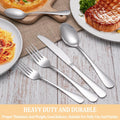 30 Pcs Silverware Set Service for 6,Premium Stainless Steel Flatware Set,Mirror Polished Cutlery Utensil Sets,Durable Kitchen Eating Tableware Sets,Include Fork Knife Spoon,Dishwasher Safe