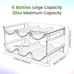 Water Bottle Organizer for Cabinet, Water Bottle Storage Organizer, 2 Packs Water