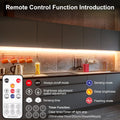 10 PCS under Cabinet Lights Kit, Motion Sensor LED Strip Lights with Remote, Dimmable and Timer Warm White Counter Lights for Kitchen Cabinets, Cupboards, Closets, Stairs, Shelf, Desk, and Bed