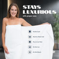Luxury Bath Sheets Towels for Adults Extra Large 35X70 Inch - 700 GSM Turkish Cotton, Highly Absorbent | Hotel Collection | 2 Pack