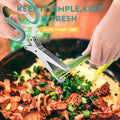 Herb Scissors with 5 Blades and Cover, Kitchen Herb Cutter with Cleaning Comb, Stainless Steel Multi Blade Herb Shears for Basil Parsley Cilantro, Easy Clean Cooking Tool, Unique Kitchen Gadgets Gift