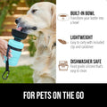 GORILLA GRIP Dog Water Bottle, Portable Water Bowl Dispenser for Dogs, 20 Oz Leak Proof Pet Travel Squeeze Bottles Food Grade Silicone, Pet Stocking to Go Puppy Essentials, Turquoise