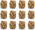 Handmade Jute Napkin Rings Set of 12 – Rustic Farmhouse Table Decor, Boho Woven Napkin Holders for Weddings, Parties & Dining Tables
