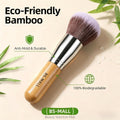 Makeup Brush Set 11Pcs Bamboo Synthetic Kabuki Brush Set Foundation Powder Blending Concealer Eye Shadows Blush Cosmetics Brushes with Travel Organizer Bag & Makeup Sponge (Bamboo 11)