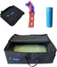 Travel Cat Litter Box, Leak-Proof Portable Litter Box, Collapsible Toilet Tray Carrier for Small Medium Cats (Black+Litter Box Liners, Medium)