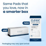 Clean² Pads 2.0 [NEW & Improved Edges] Guaranteed Not to Shed & Tear Face Pads, Unique Triple Layers, Textured & Ultra Soft Side, Organic Disposable Cotton, Pair with Makeup Remover