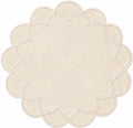 Round Ivory Placemats 13 Inches- Set of 1 | Heat Resistant Mats for Kitchen and Dining Table Décor- Non Slip Placemat for Special Occasions and Everyday Use | Ideal for Gatherings