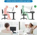 Computer Monitor Stand Riser, Desk Organizers and Accessories with Drawer, Office Desk Accessories & Workspace Desktop Organizers Storage for Printer Stand (Black)