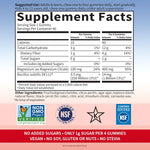 Magnesium Citrate Supplement Gummies with Prebiotics & Probiotics for Stress, Sleep & Recovery - Vegan, Gluten Free, Kosher, Non-Gmo, No Added Sugars, Raspberry Flavor, 60 Count