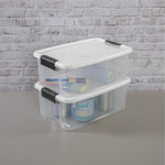 6-Pack Ultra Latching Box, Storage Bins with Lids, Clear Plastic, 18 Qt – Large Heavy-Duty Organizing Bin Containers for Home, Closet, Kitchen, Pantry, Bathroom, and Office