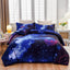 Galaxy 6Pcs Bedding Sets Outer Space Comforter Bed in a Bag 3D Printed Quilt,For Children Boy Girl Teen Kids,Full 6Pcs