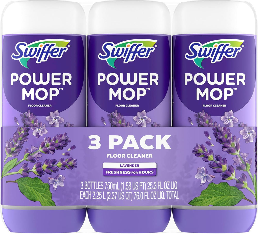 Powermop Floor Cleaning Solution with Lavender Scent, Triple Pack
