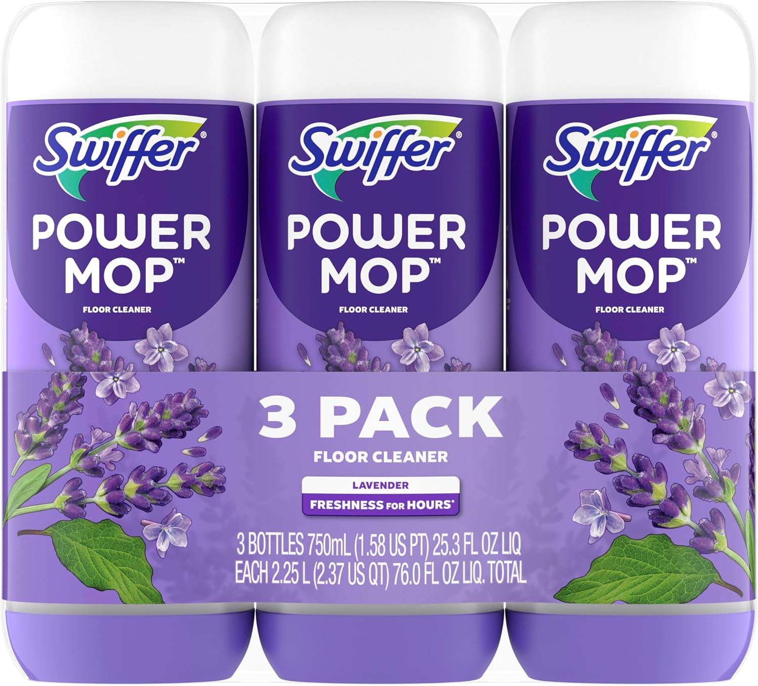 Powermop Floor Cleaning Solution with Lavender Scent, Triple Pack