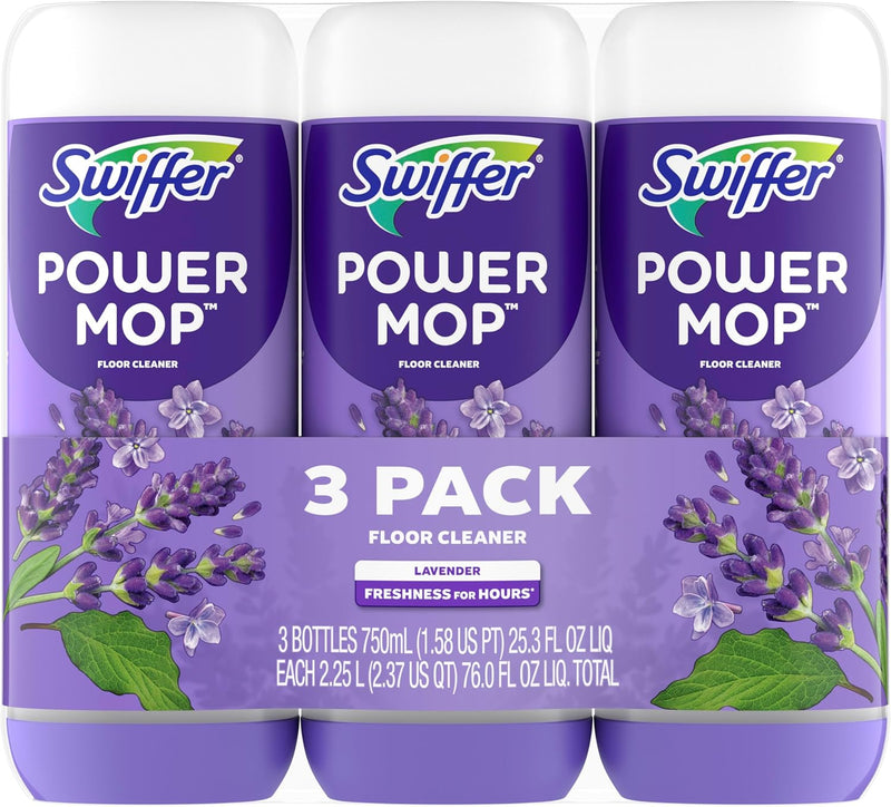 Powermop Floor Cleaning Solution with Lavender Scent, Triple Pack
