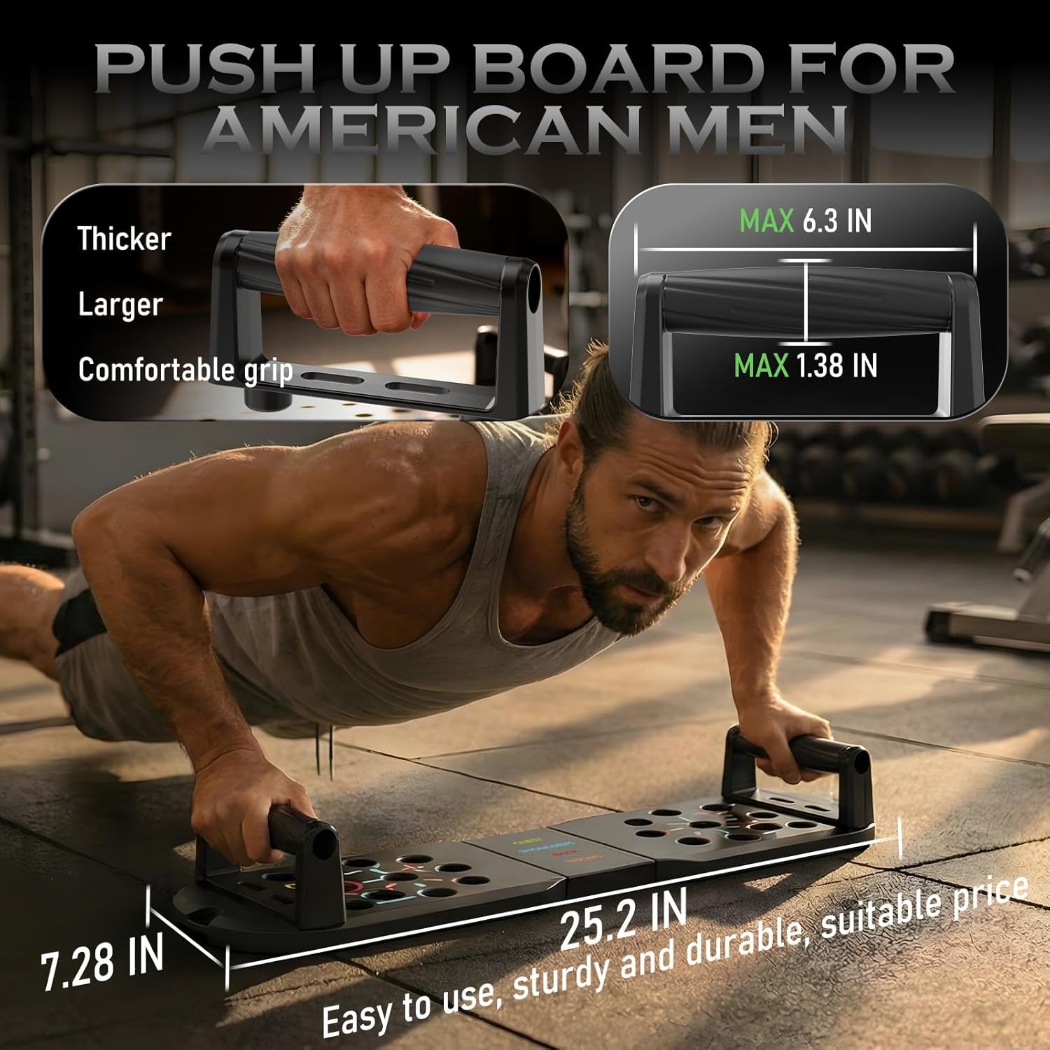 Push up Board Fitness, Workout Home Gym Equipment, 20 in 1 Exercise Pushup Bar Handles for Floor, Strength Training Equipment for Men​​