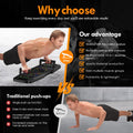 Push up Board,Home Gym,Portable Exercise Equipment,Pilates Bar and 20 Fitness Accessories with Resistance Bands and Ab Roller Wheel,Full Body Workout at Home