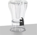 3.5 Gallon Clear Drink Dispenser - Built in Ice Cone and Spigot for Easy Pouring - Party-Perfect Serving Station with Chalk Board Tag