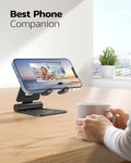 Dual Folding Cell Phone Stand, Fully Adjustable Foldable Desktop Phone Holder Cradle Dock Compatible with Iphone 17 16 15 14 13 12 11 Pro Max Xs Xr X 8, Nintendo Switch, All Phones