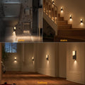 Motion Sensor Wall Sconce (2 Pack), up & down Dual Beam Night Light, 270-Day Battery Life, Wireless Magnetic Stick-On Hallway Lights, Dimmable LED for Stair, Bedroom, Bathroom (Warm White)