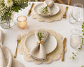 Round Ivory Placemats 13 Inches- Set of 1 | Heat Resistant Mats for Kitchen and Dining Table Décor- Non Slip Placemat for Special Occasions and Everyday Use | Ideal for Gatherings