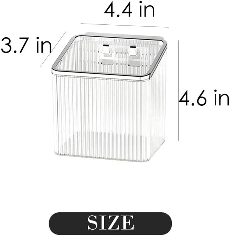 Drill-Free Stick-On Wall Shelves | Space-Saving Floating Organizer for Kitchen, Bathroom & Office | Plastic Storage Shelves for Makeup & Home Decor (Transparent_Silver)