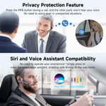 Bluetooth Headset V6.1,100Hrs Talk Time Wireless Earpiece with Mic for Work,Cvc8.0 Noise Cancelling Wireless Earbud, Business Earbud with 500 Mah Charging Case for Trucker/Home/Office Work