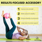 Small Exercise Ball with Pump - 9 Inch Workout Ball for Stability, Barre, Yoga, Core & Physical Therapy