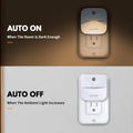 LED Night Lights Plug into Wall with Dusk-To-Dawn Sensor, Automatically Turn on and Off,Night Light for Kids,Bedroom,Bathroom,Stairs,Warm White, 6 Packs