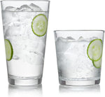 Preston Tumbler and Rocks Glass Cups Set, All Purpose Everyday Drinking Glasses Set of 16, Glassware Drinking Glasses for Birthdays, Dinners