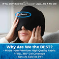 Migraine Relief Cap | Soothing Headache Hat Ice Pack Mask | Face Cold Compress Cooling Gel Head Wrap Products for Her Sinus Tension Stress Hangover & Puffy Eyes | Great Birthday Gift for Mom