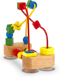First Bead Maze - Wooden Educational Baby Toy with Suction Cups, for Floor, High Chair or Toddler Table, Toddler Toys for Girls & Boys Ages 1+