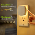 Plug-In LED Backlit Night Light with Motion Sensor & Dusk to Dawn Sensor, 2200K Soft Warm White Nightlight with 1-50Lm Dimmable Brightness for Adults & Kids' Bedroom, Bathroom, Hallway (4 Packs)