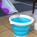 Silicone Collapsible Folding Gallon Bucket – 2.65 Gallon Capacity, Blue, Portable and Space-Saving