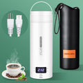 Travel Electric Kettle Portable Small Mini Tea Coffee Kettle Water Boiler, Water Heater with 4 Temperature Control,304 Stainless Steel with Auto Shut-Off & Boil Dry Protection, Bpa-Free (White)