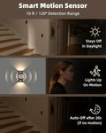 Motion Sensor Wall Light with Remote Control, Wireless Wall Lamp, 3 Color Temps, Dimmable, Magnetic, LED Indoor Rechargeable Wall Sconce, 4000Mah, for Hallway, Stair, Bedroom, Renters