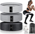 Resistance Bands for Working Out: 3-Set Professional Exercise Bands for Pilates, Yoga, Home Gym, Booty, Leg Training | Heavy/Medium/Light Fabric Loops for Women Men