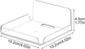 2 Pack Acrylic Floating Shelves, Clear Wall-Mounted Shelves Adhesive Wall Shelf No Drill Display Shelf for Book Picture, Plant, Easily Expand Wall Space for Bathroom Office Home