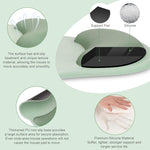 Wrist Rest Support for Mouse Pad&Keyboard Set, Circle Curved Ergonomic Mousepad&Coaster Non-Slip Base Home/Office Pain Relief&Easy Typing Pad with Soft Cloth&Silicone Lining, Antique Green