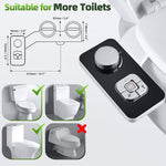 Bidet Attachment, Non-Electric Cold Water Bidet Toilet Seat Attachment with Pressure Controls, Retractable Self-Cleaning Dual Nozzles for Frontal & Rear Wash - Black