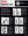 Exercise Dice (6-Sided) - Game for Group Fitness & Exercise Classes - Includes Push Ups, Squats, Lunges, Jumping Jacks, Crunches & Wildcard (Includes Carrying Bag)