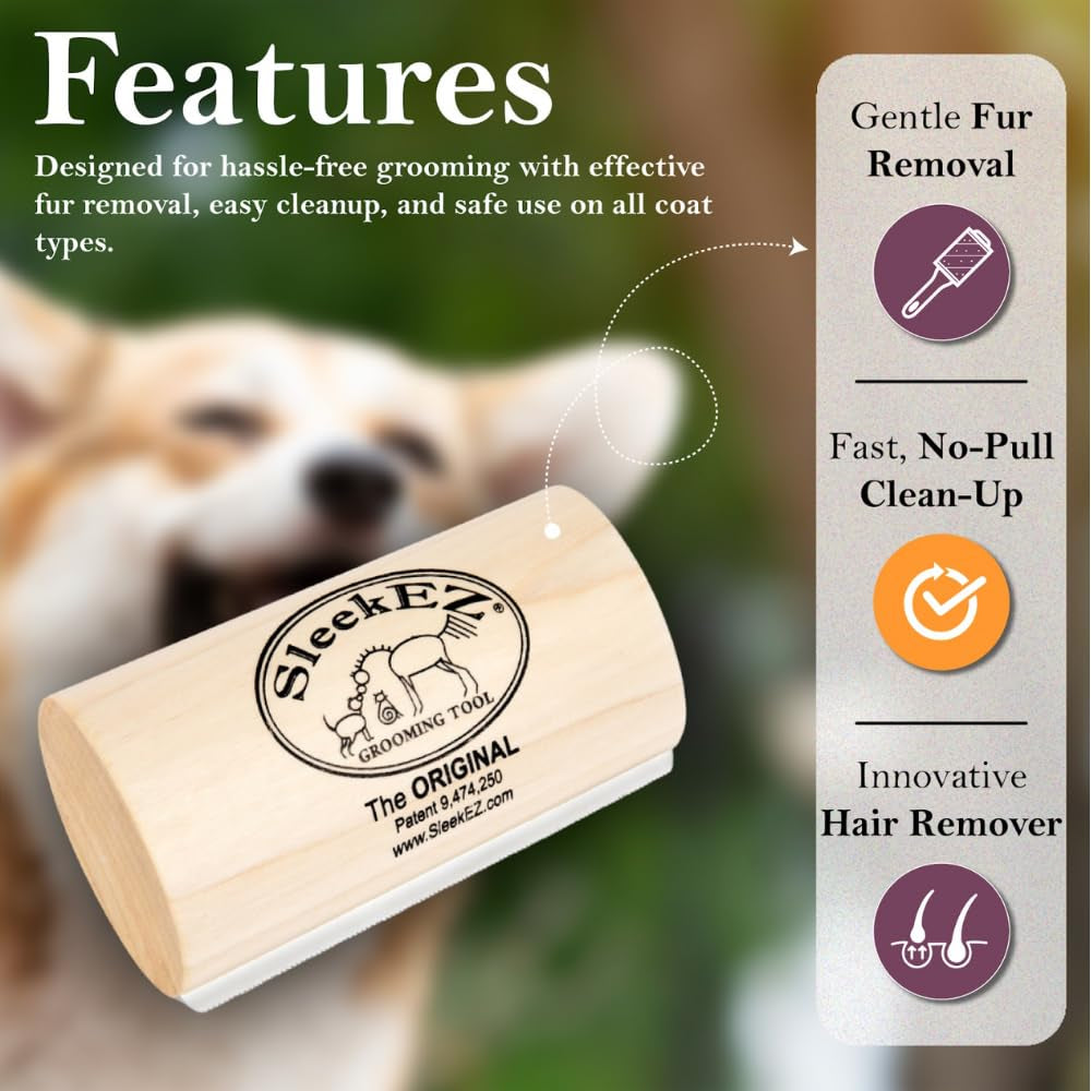 Dog Brush for Shedding & Dog Grooming Supplies | Pet Hair Removal Tool | Great for All Fur Types | for Short, Medium, & Long Hair Pets | Reduces Shedding by 95% | Made in USA | 5 Inch