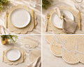 Round Ivory Placemats 13 Inches- Set of 1 | Heat Resistant Mats for Kitchen and Dining Table Décor- Non Slip Placemat for Special Occasions and Everyday Use | Ideal for Gatherings