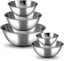 Meal Prep Stainless Steel Mixing Bowl (5-Piece Set) Home, Refrigerator, and Kitchen Food Storage Organizers | Ecofriendly, Heavy Duty, No Lids
