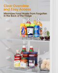 2 Pack Lazy Susan Organizer 9.25 Inch Lazy Susan Turntable for Cabinet, Rotating Spice Organization for Cabinet, Kitchen, Table Top, Countertop, Pantry Fridge Organizers and Storage, Clear